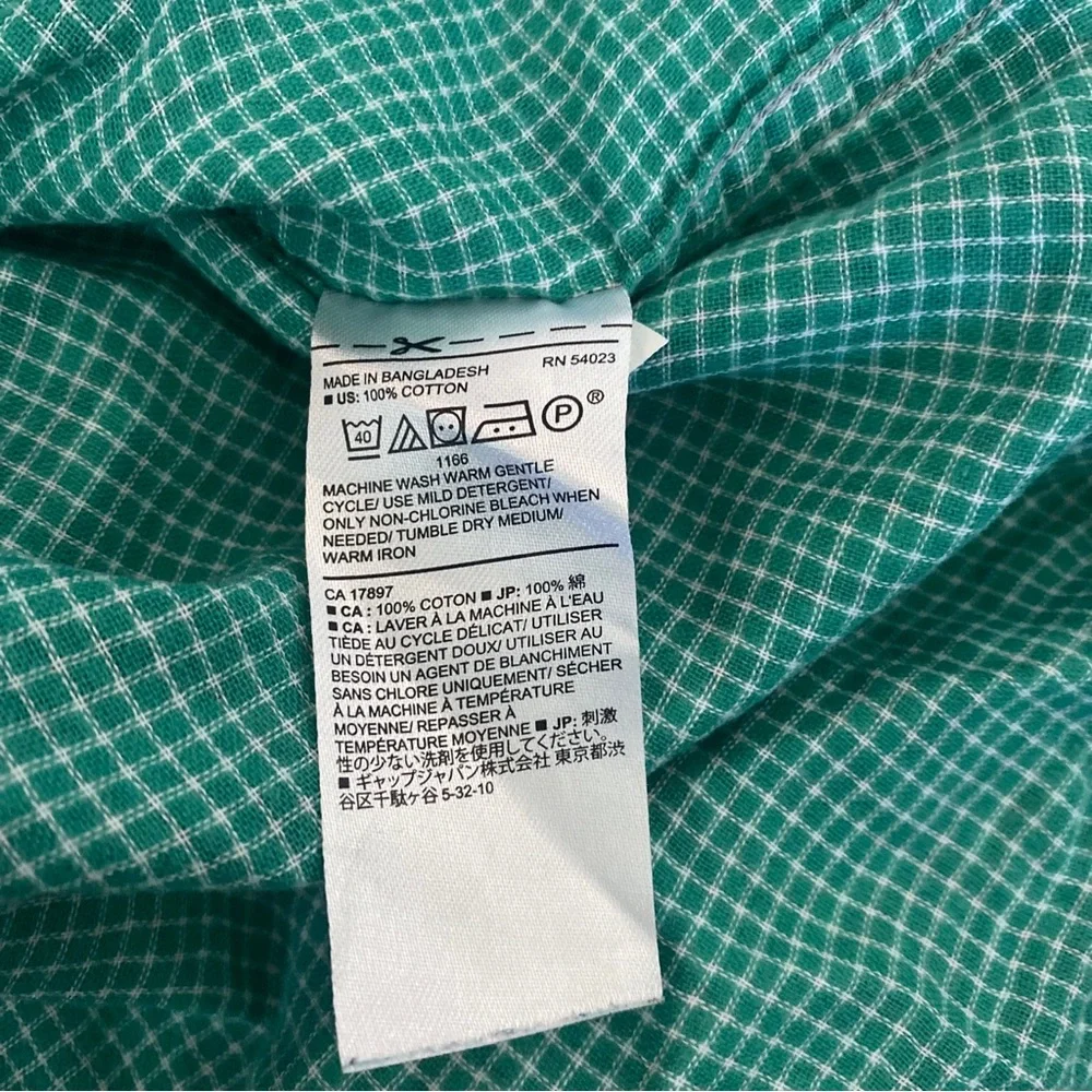 Banana Republic Light Blue & White Palm-Print Button-Down Shirt